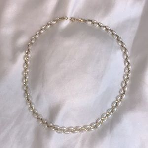 ⭐️ Semi Precious Vintage Gold & Rice Pearl Bead Necklace